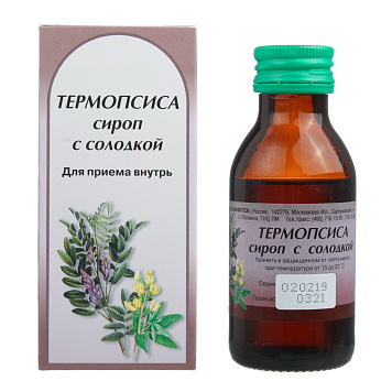 цена ТЕРМОПСИСА СИРОП С СОЛОДКОЙ ФЛ. 100Г в Доброй Аптеке купить ТЕРМОПСИСА СИРОП С СОЛОДКОЙ ФЛ. 100Г в Доброй Аптеке